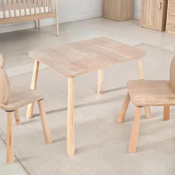 Set masa si scaun pentru copii, Rosewood, BLTYZ-AKTV063-1, Stejar imagine