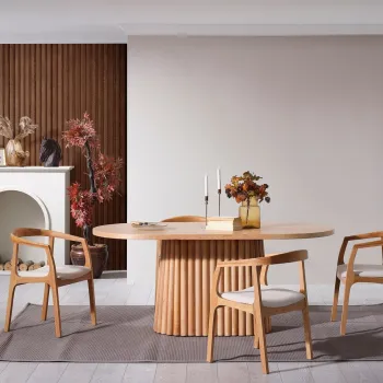 Set masa si scaune (4 piese), Fairfax, Atlantis, Natural imagine