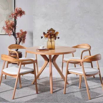 Set masa si scaune (4 piese), Fairfax, Lindy, Natural imagine