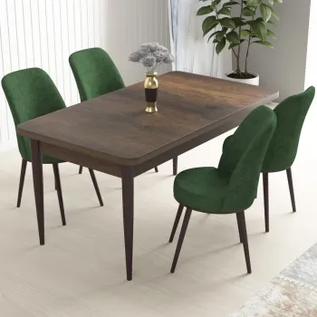 Set masa si scaune (5 bucati), Hanah Home, Nil, Baroc / Kaki imagine