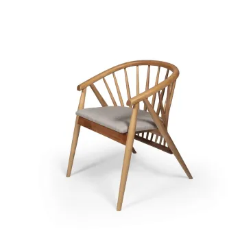 Set masa si scaune (5 bucati), Hanah Home, Riva Masa T, Natural imagine