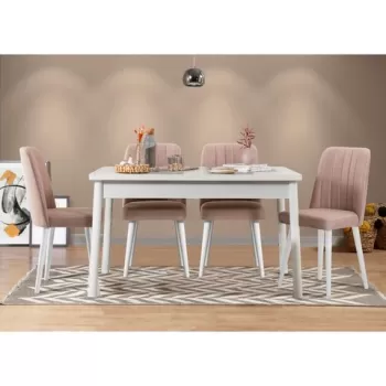 Set masa si scaune 5 piese, Vella, Costa 0900, PAL, Piatra Alba imagine