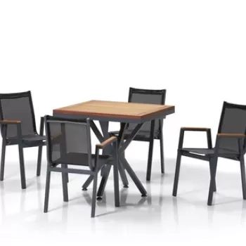 Set masa si scaune de gradina (5 bucati), Clara, Samara Bahce Masa Tak?m?, Multicolor imagine