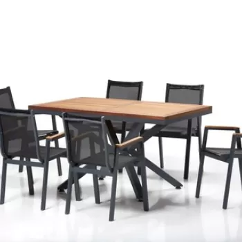 Set masa si scaune de gradina (7 bucati), Clara, Sydney Bahce Masa Tak?m?, Multicolor imagine