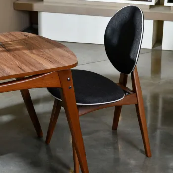 Set Masa si Scaune, Vow Chair, Touch Wooden, Lemn de carpen, Nuc / Antracit imagine