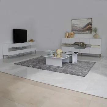 Set masuta de cafea, Neostill, Jazz, PAL, Alb imagine