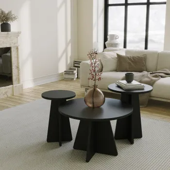 Set masuta de cafea, Neostill, Mushroom 3, PAL, Negru imagine