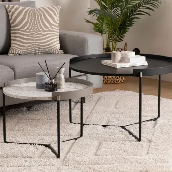 Set masute 2 piese, Howard, Mandy, Antracit imagine