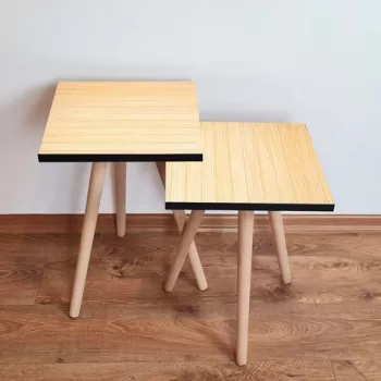 Set masute 2 piese, Leona, 2SHP118, Crema imagine