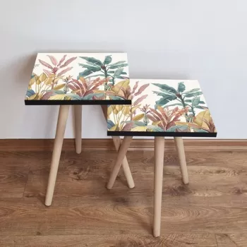 Set masute 2 piese, Leona, 2SHP198, Multicolor imagine