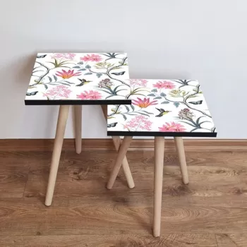 Set masute 2 piese, Leona, 2SHP211, Multicolor imagine