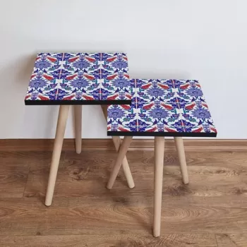 Set masute 2 piese, Leona, 2SHP224, Multicolor imagine