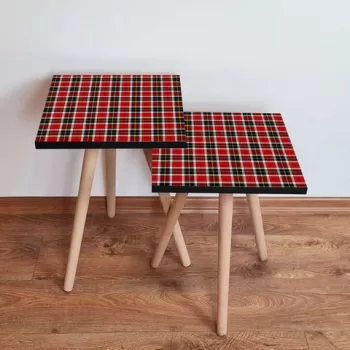 Set masute 2 piese, Leona, 2SHP246, Rosu / Negru / Galben imagine