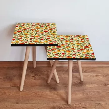 Set masute 2 piese, Leona, 2SHP248, Multicolor imagine