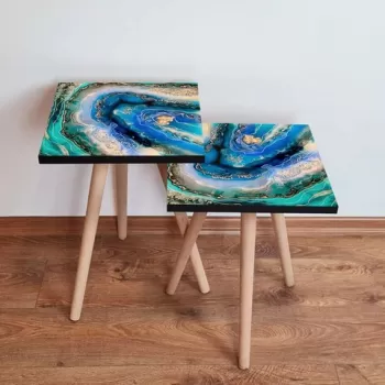 Set masute 2 piese, Leona, 2SHP281, Multicolor imagine