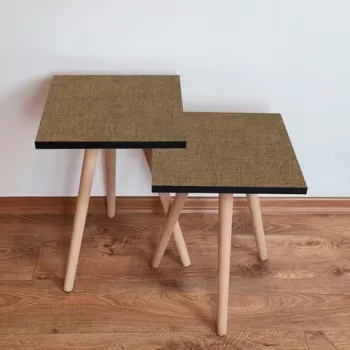 Set masute 2 piese, Leona, 2SHP297, Maro imagine