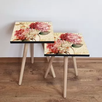 Set masute 2 piese, Leona, 2SHP304, Multicolor imagine