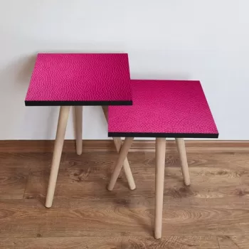 Set masute 2 piese, Leona, 2SHP366, Fucsie imagine