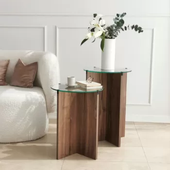 Set masute 2 piese, Neostill, Lily, Nuc imagine