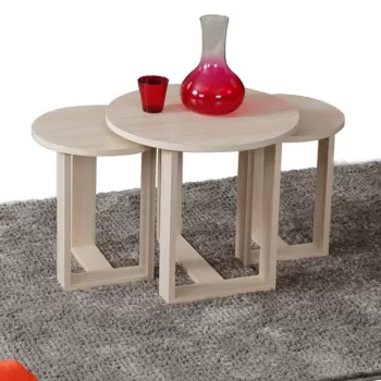 Set masute 3 piese, Comforty, Mira, Stejar imagine