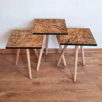 Set masute 3 piese, Leona, 3SHP122, Camila imagine