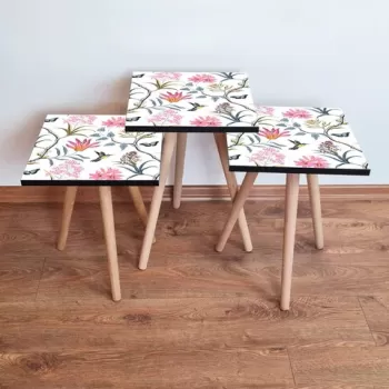 Set masute 3 piese, Leona, 3SHP211, Multicolor imagine