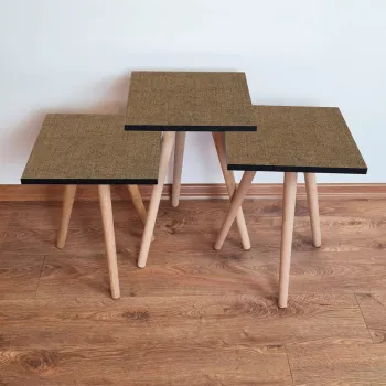 Set masute 3 piese, Leona, 3Shp297, Maro imagine