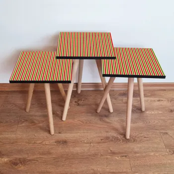 Set masute 3 piese, Leona, 3Shp338, Multicolor imagine