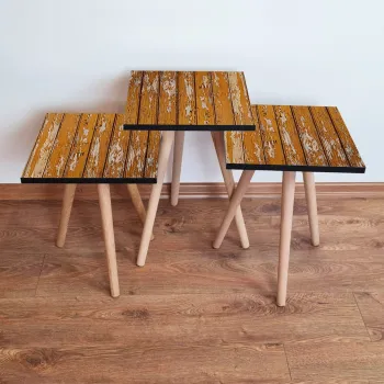 Set masute 3 piese, Leona, 3Shp343, Camila / Bej imagine