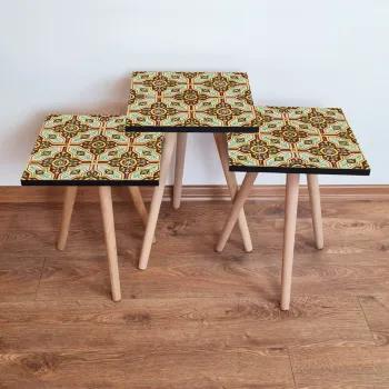 Set masute 3 piese, Leona, 3Shp44, Multicolor imagine