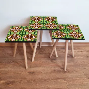 Set masute 3 piese, Leona, 3Shp49, Multicolor imagine