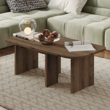 Set masute de cafea, Hanah Home, Iris, PAL, Nuc antic imagine