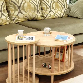 Set masute de cafea, Hanah Home, Peka-Set108, PAL, Maro imagine
