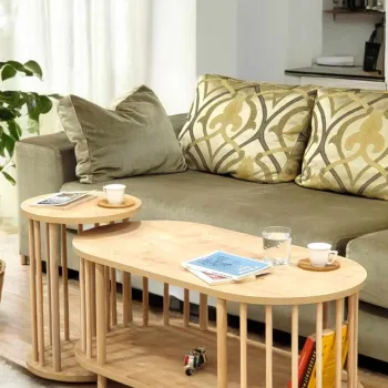 Set masute de cafea, Hanah Home, Peka111-125, PAL, Maro imagine