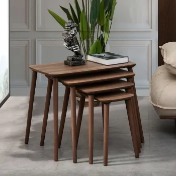 Set masute Nesting 4 piese, Hanah Home, Luci, Maro imagine