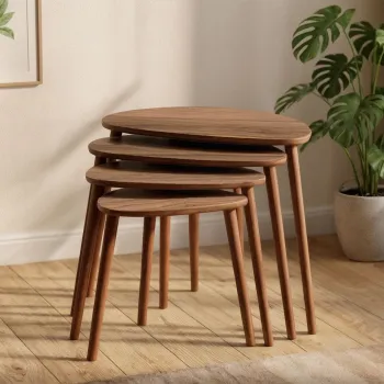 Set masute Nesting 4 piese, Hanah Home, Nora, Maro imagine