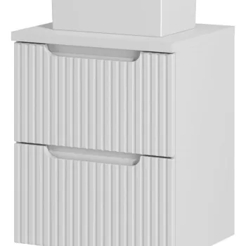 Set mobiler baie, dulap cu lavoar, 50 cm Gaja, Nova White, Comad, MDF/PAL laminat, alb mat imagine
