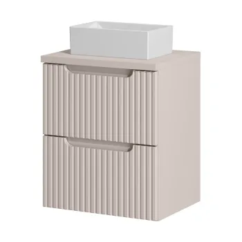 Set mobiler baie, dulap cu lavoar, 50 cm S Un Gaja, Nova Cashmere, Comad, MDF/PAL laminat, casmir mat imagine