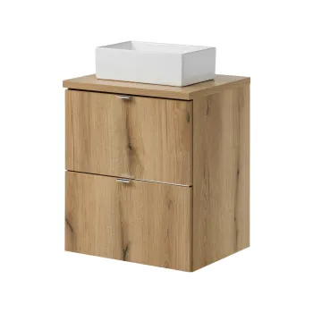 Set mobiler baie, dulap cu lavoar, 50 cm S Un Gaja, Nova Oak, Comad, PAL laminat, stejar coast evoke imagine