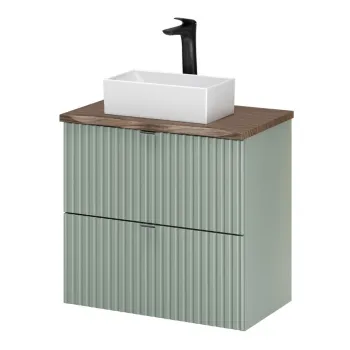 Set mobiler baie, dulap cu lavoar, 60 cm Casella, Line Reed Green, Comad, MDF/PAL laminat, verde reed imagine