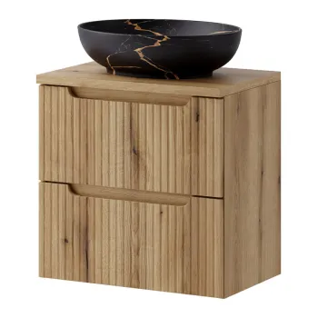 Set mobiler baie, dulap cu lavoar, 60 cm, Nova Coast Evoke Oak, Comad, MDF/PAL laminat, stejar coast evoke imagine