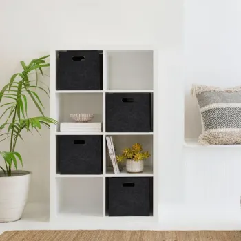 Set organizator de birou din fetru, HMY-6355, Fetru, Negru imagine