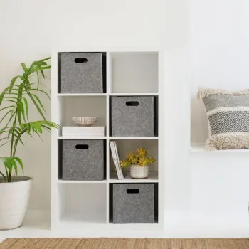 Set organizator de birou din fetru, HMY-6356, Gri imagine