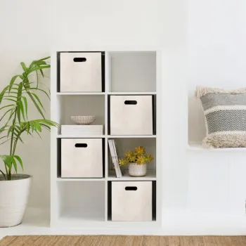 Set organizator de birou din fetru, HMY-6357, Crem imagine