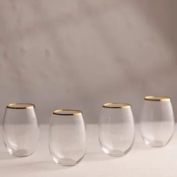 Set pahare, Hermia, 127RKL1104, Auriu / Transparent imagine