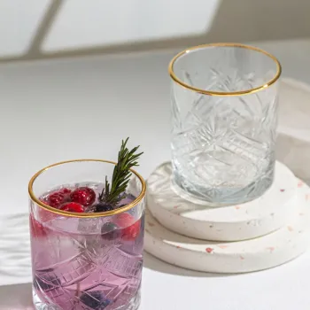 Set pahare, Hermia, 127RKL1150, Auriu / Transparent imagine