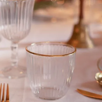 Set pahare, Hermia, 127RKL1189, Auriu / Transparent imagine