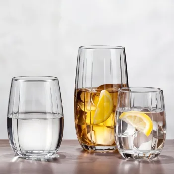 Set pahare, Hermia, 896PBH1156, Dimensiune pahar mediu: 6,5 x 6,5 x 11 cm / 380 ml (6 bucati), Transparent imagine