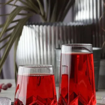 Set pahare, Hermia, 990LAV1210, Dimensiune: 7,2 x 7,2 x 9,9 cm / 400 ml (6 bucati), Transparent imagine