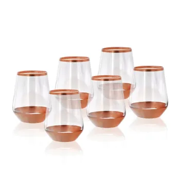 Set pahare, Mia - Kitchenware, 280TMA1745, 100% sticla / , Dimensiune: 9 x 9 x 8 cm (6 bucati), Cupru imagine